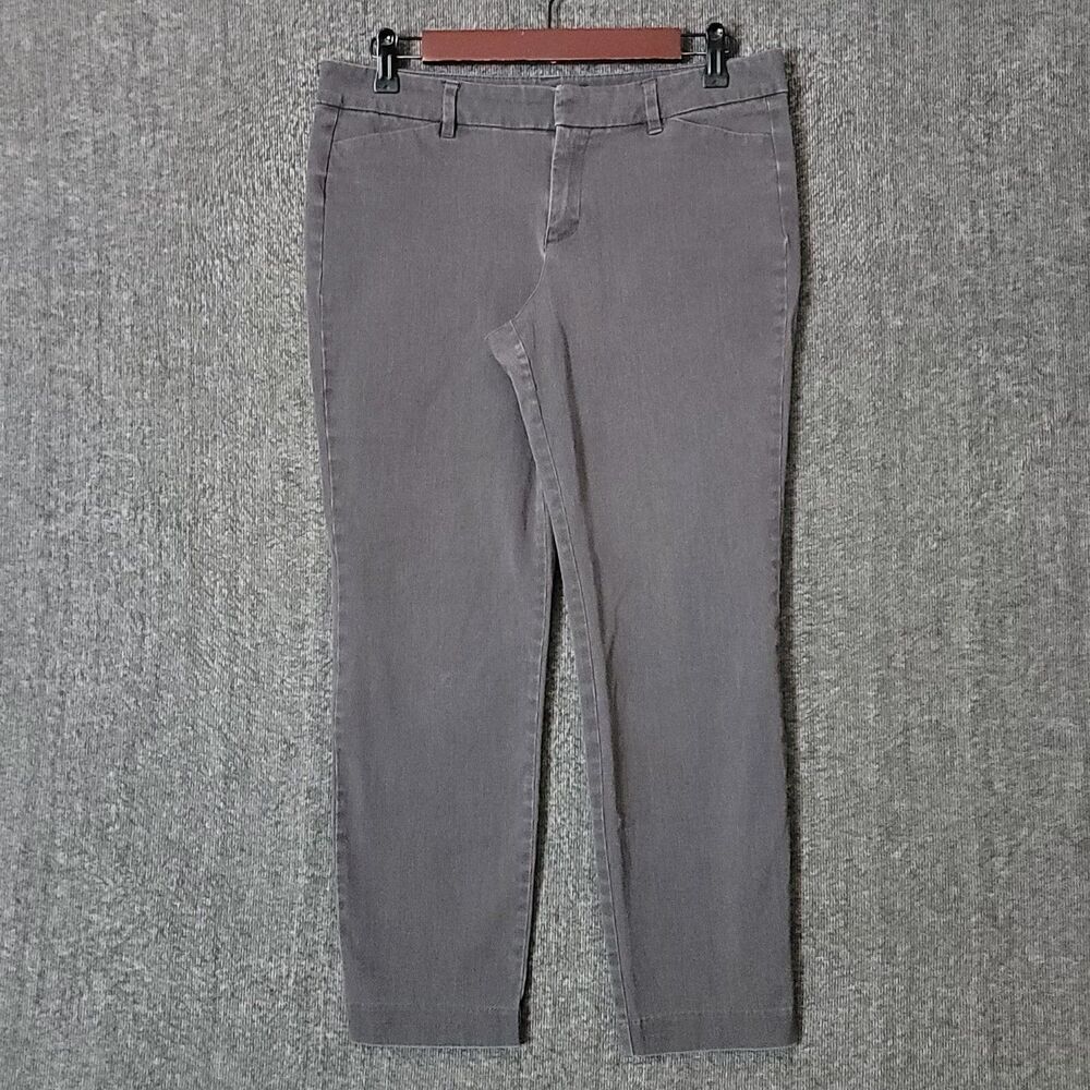 Old Navy Pants Womens 10 Gray Pixie Mid Rise Stretch Chino 31x24